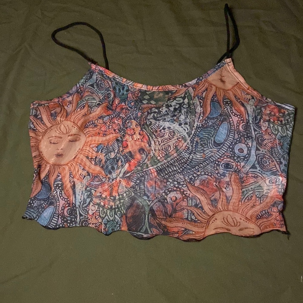 hippie sun crop top